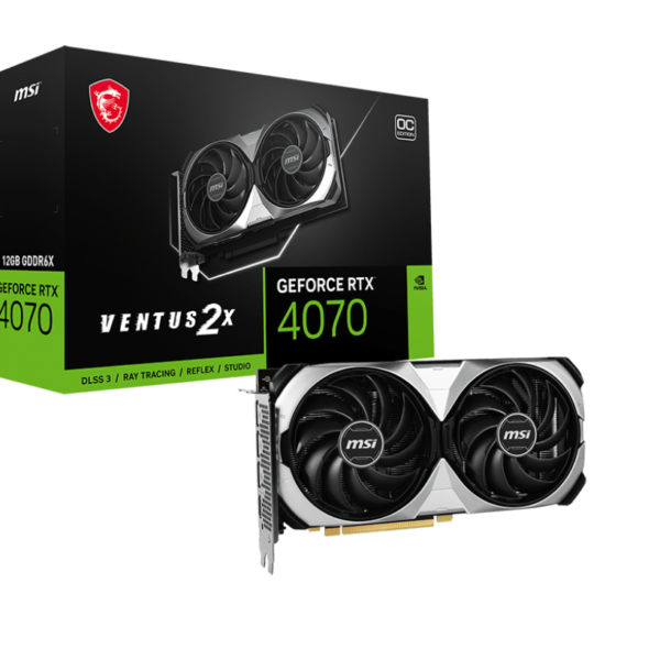 Tarjeta de Video MSI RTX 4070 Ventus X2 E1 12GB OC GDDR6
