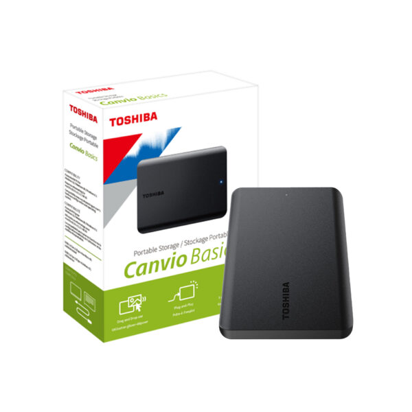 HDD Externo Toshiba 1TB Canvio Basics USB 3.0 Black