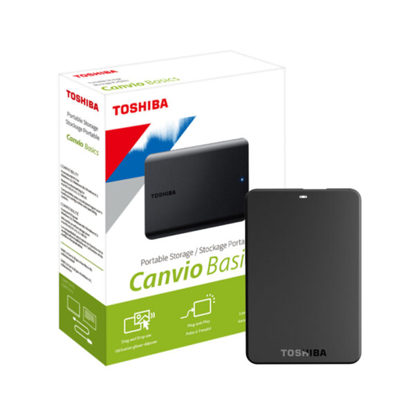 HDD Externo Toshiba 4TB Canvio Basics USB 3.0 Black